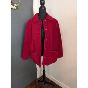 Vintage Braetan Burgundy Reversible Fleece and Windbreaker Jacket‎ - S